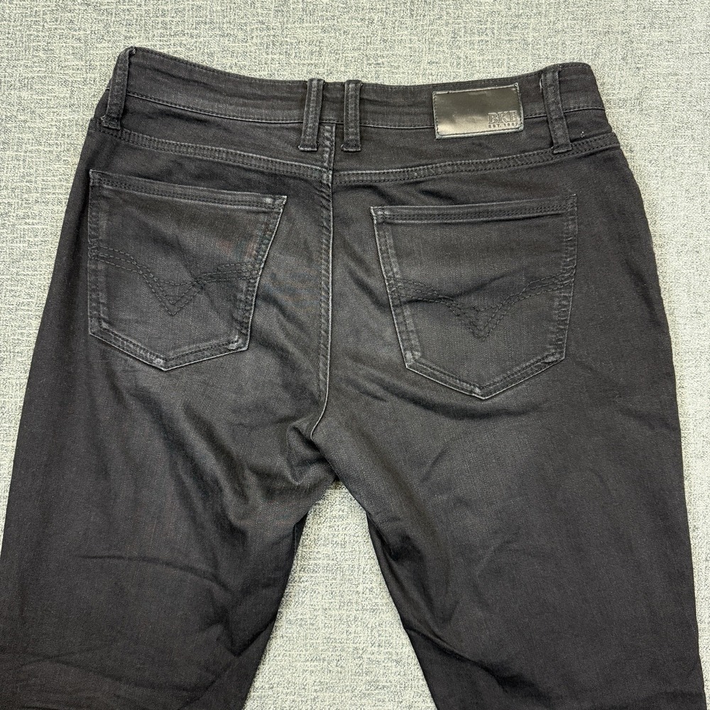 Buckle BKE Jake Straight Jeans Mens 33x34 Black Denim Stretch Rock Grunge - Picture 7 of 10